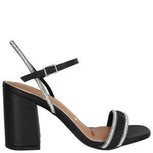 SANDALIA SALTO TIRAS COM STRASS VIZZANO