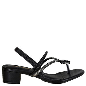 SANDALIA BLOCO ELASTICO STRASS VIA MARTE