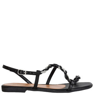 SANDALIA BAIXA TIRAS TORCIDASSTRASS DI SANTINNI