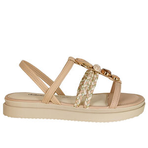 SANDALIA FLATFORM TRANCA COM PEDRAS DAKOTA
