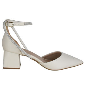 SAPATO SALTO MEDIO QUADRADO STRASS