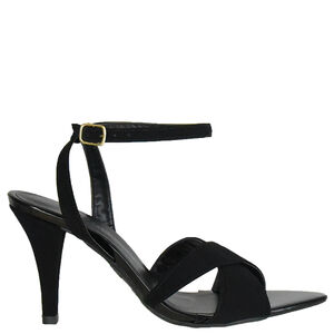 SANDALIA SALTO FINO BICO FOLHA TIRAS CRUZADAS DI SANTINNI