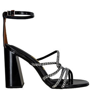 SANDALIA SALTO TIRAS STRASS VIZZANO