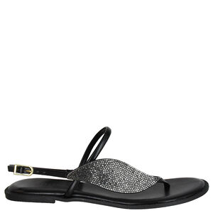SANDALIA BAIXA FOLHA STRASS