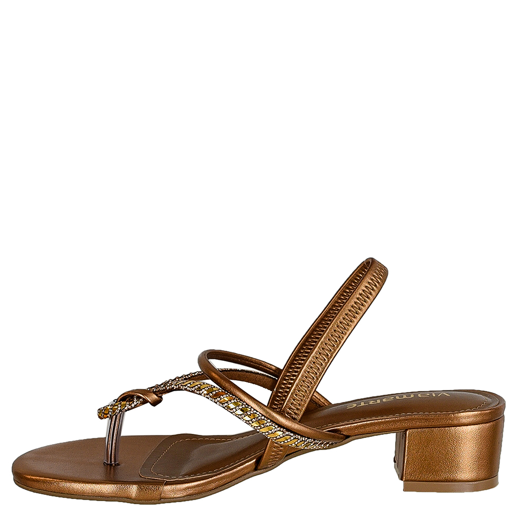 SANDALIA BLOCO ELASTICO STRASS VIA MARTE image number 3