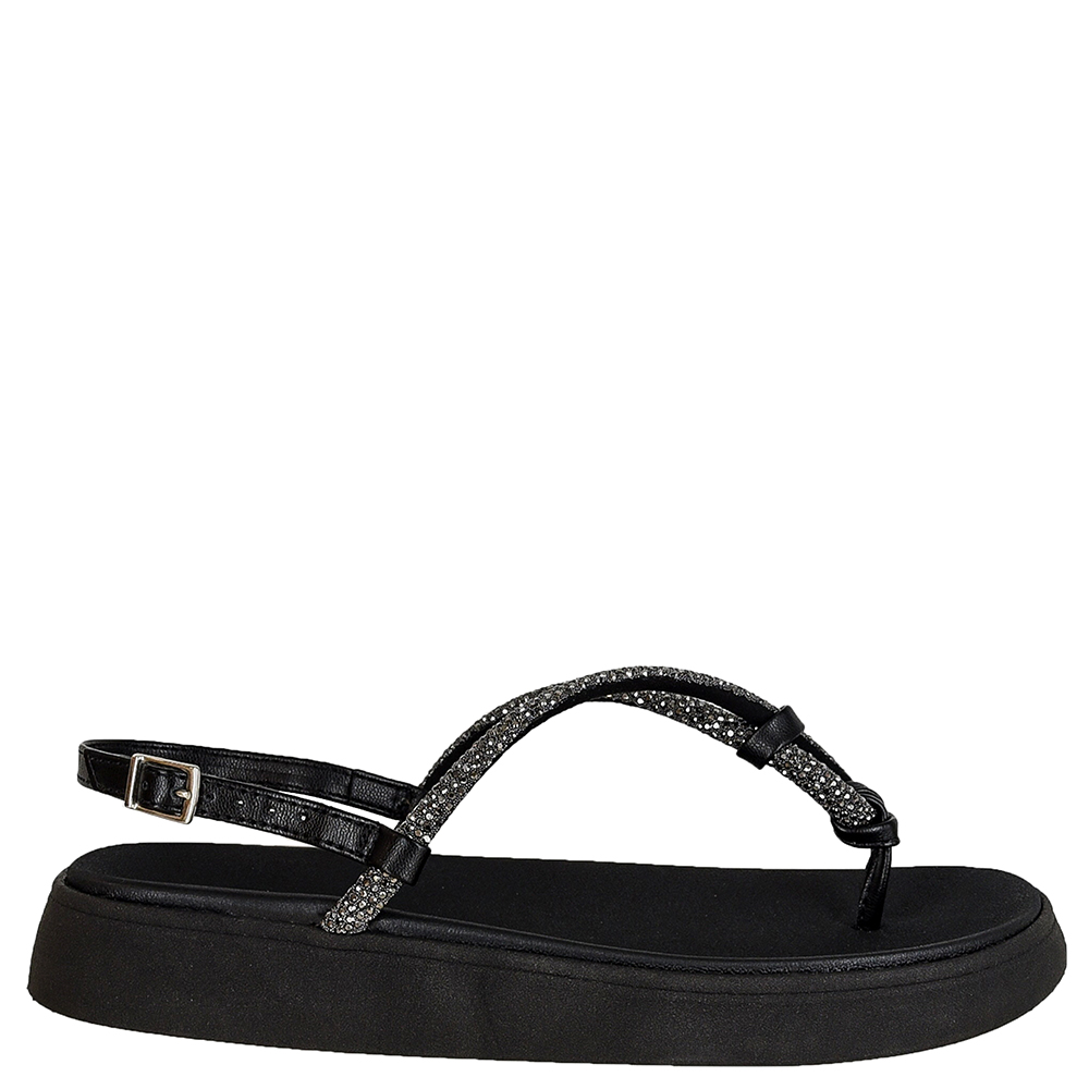 SANDALIA FLATFORM GOTA STRASS MOLECA image number 0