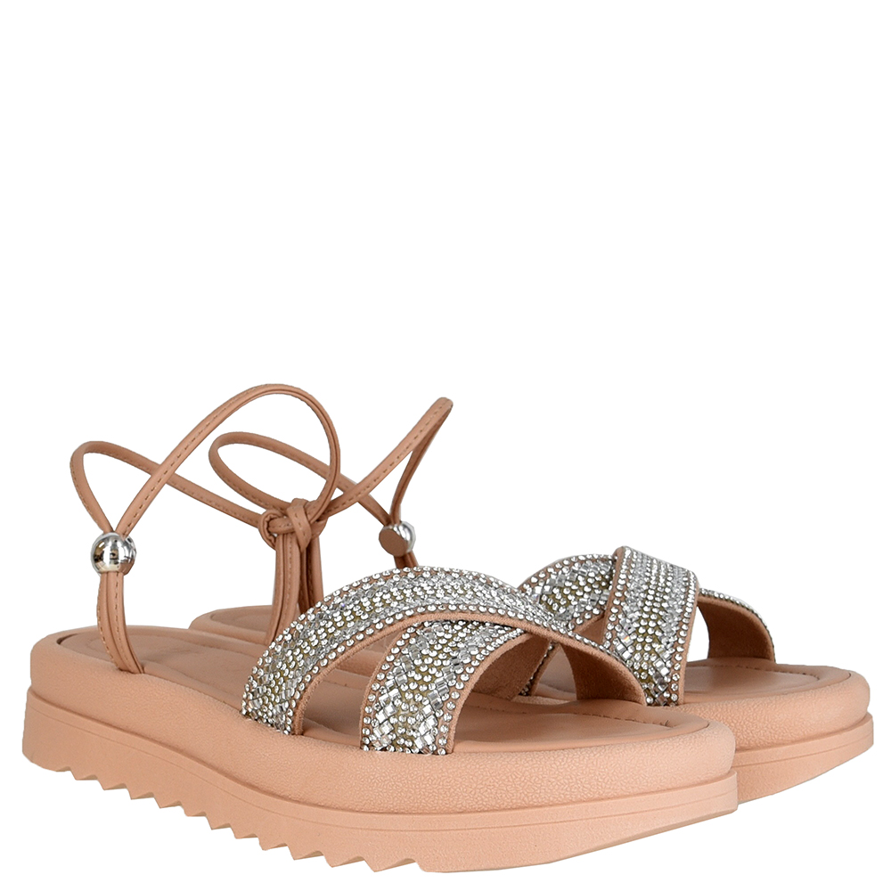 SANDALIA FLATFORM TIRAS CRUZADAS DI SANTINNI image number 1