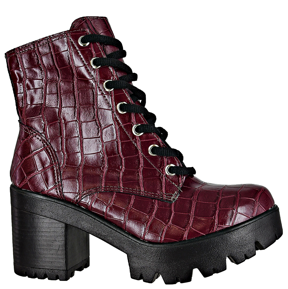 BOTA CANO CURTO SALTO TRATORADO CROCODILO DI SANTINNI image number 0
