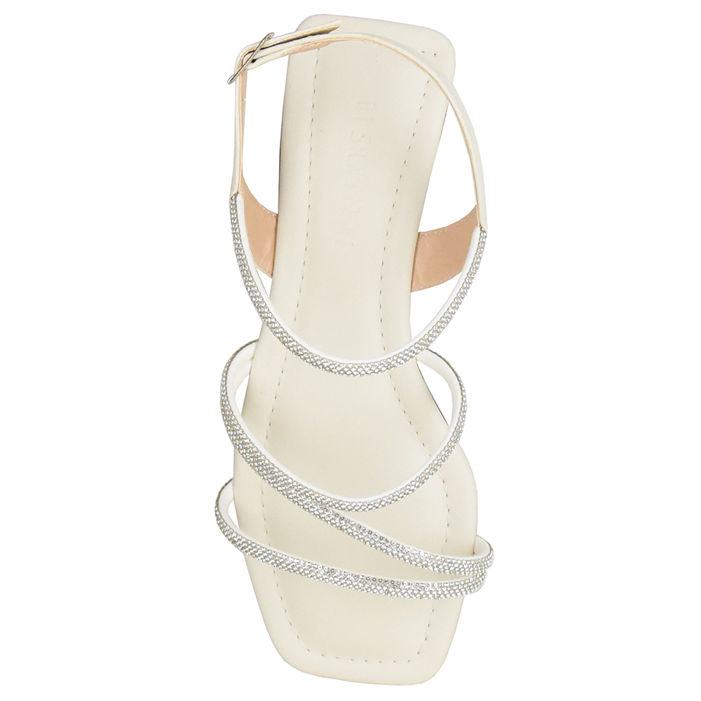 SANDALIA BAIXA QUATRO TIRAS STRASS DI SANTINNI image number 2