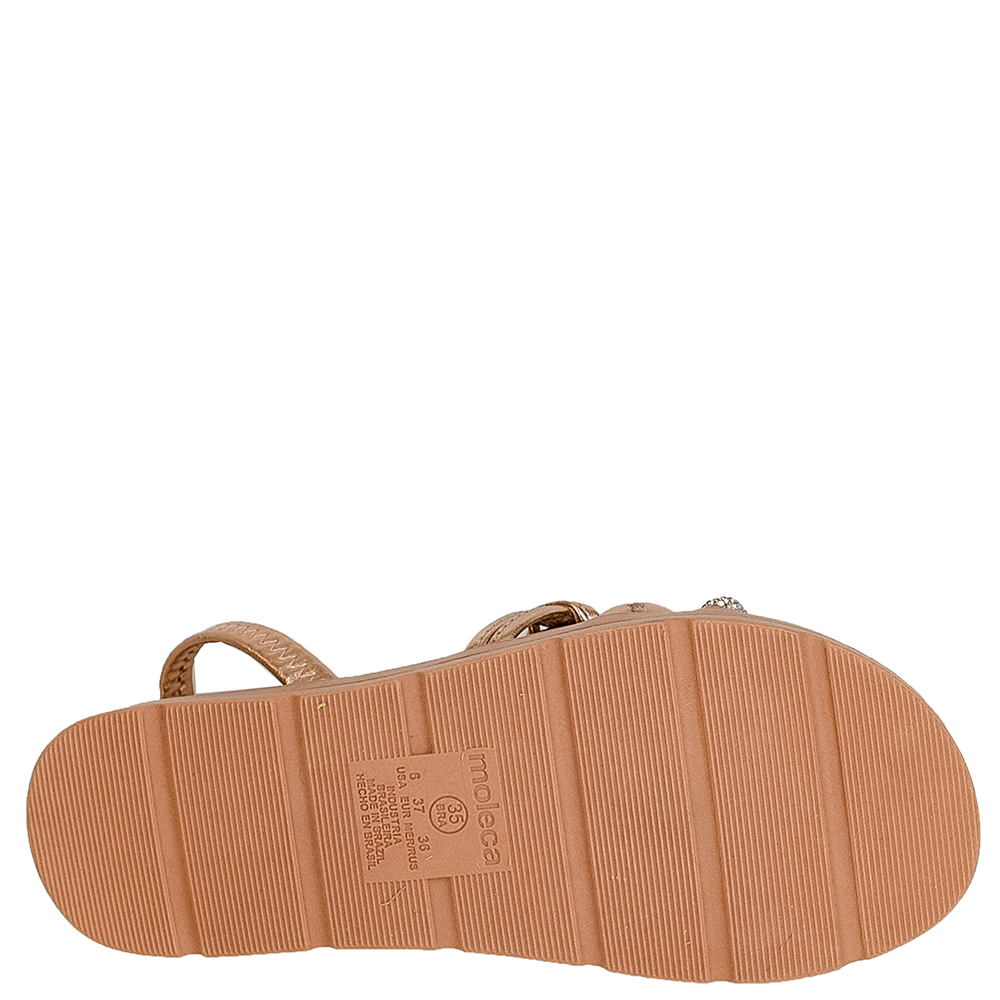 SANDALIA FLATFORM STRASS METALIZADO MOLECA image number 4