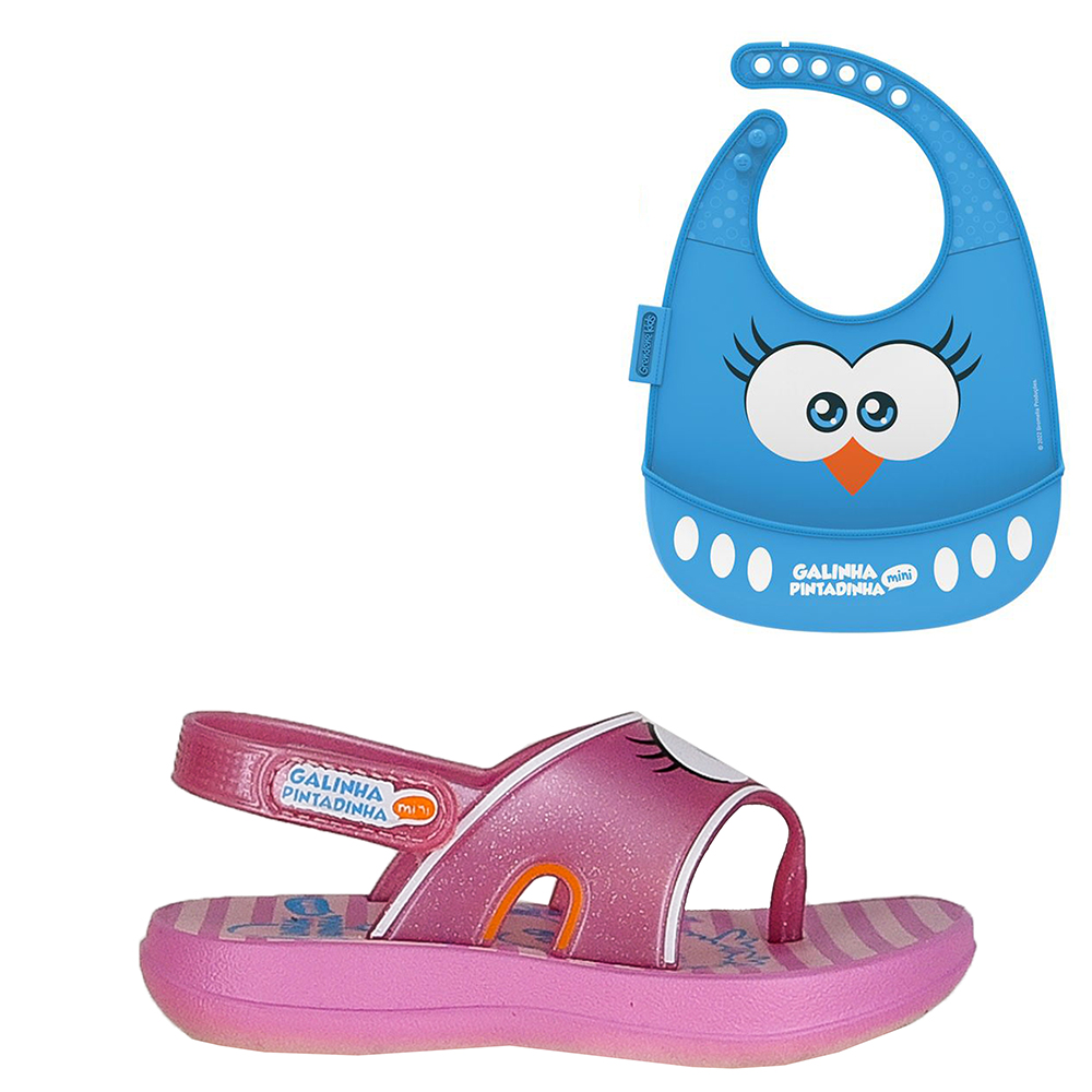 CHINELO BEBE GALINHA PINTADINHA image number 0