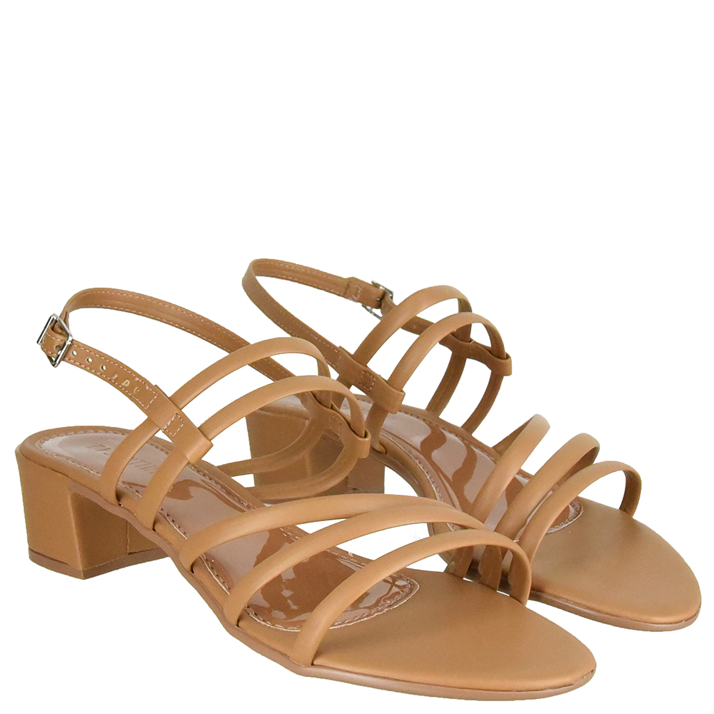 SANDALIA SALTO BLOCO TIRAS ABAULADAS DI SANTINNI image number 1