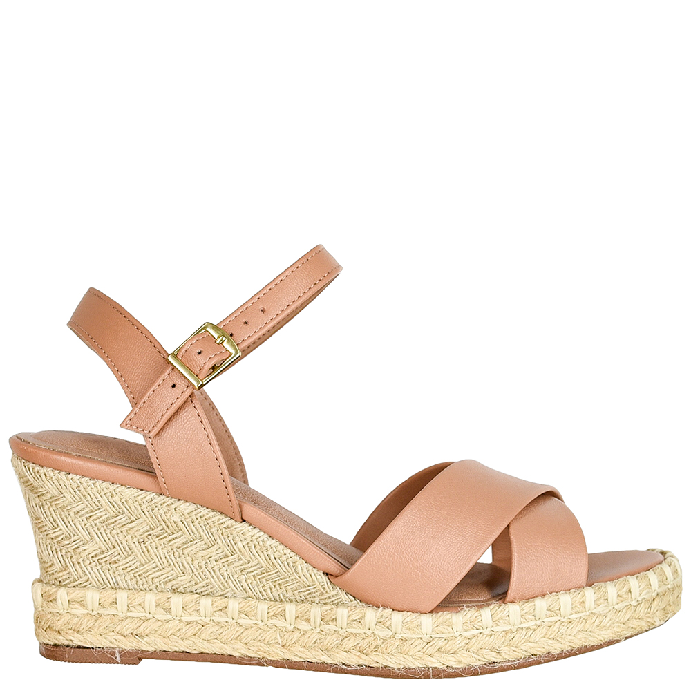 Sandália anabela espadrille beira rio sales corda