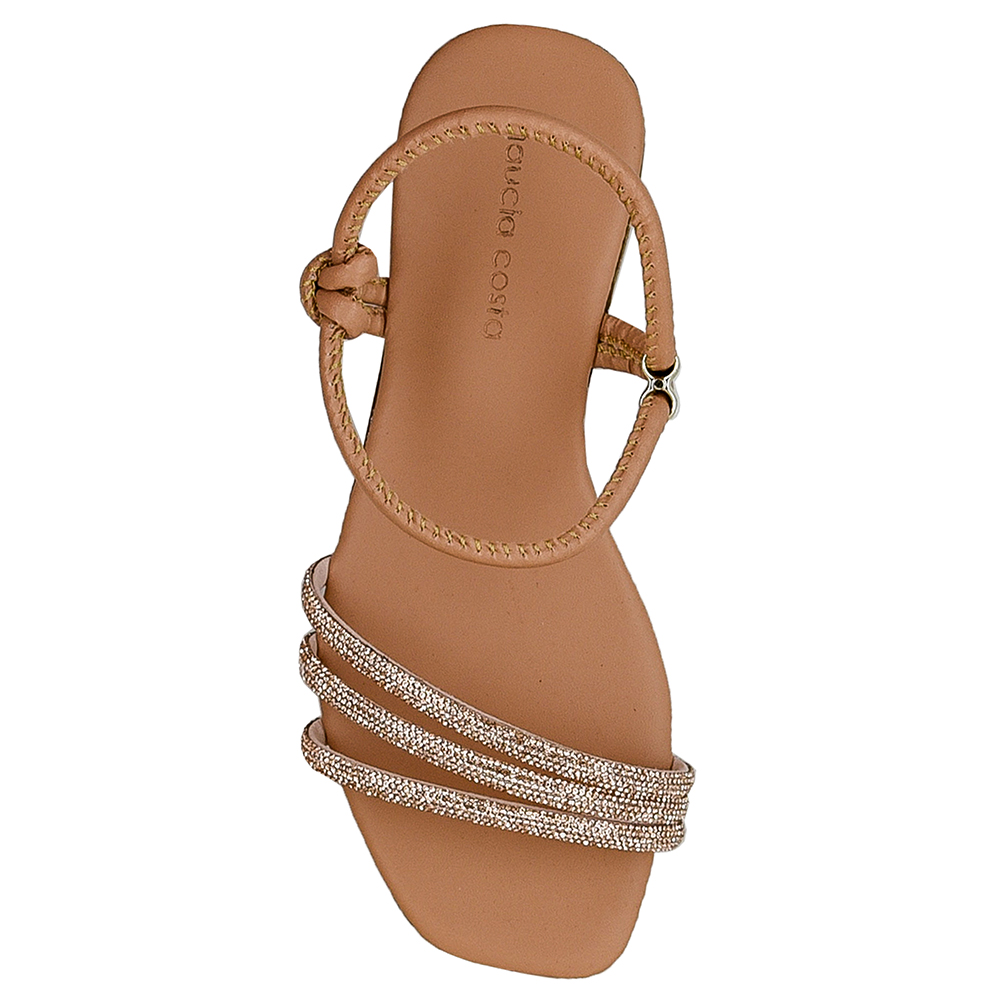 SANDALIA BAIXA REGULADOR STRASS DI SANTINNI image number 2