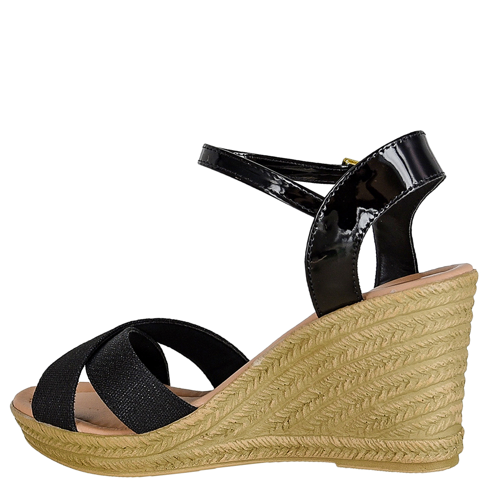 SANDALIA ANABELA TIRAS CRUZADAS LUREX DI SANTINNI image number 3