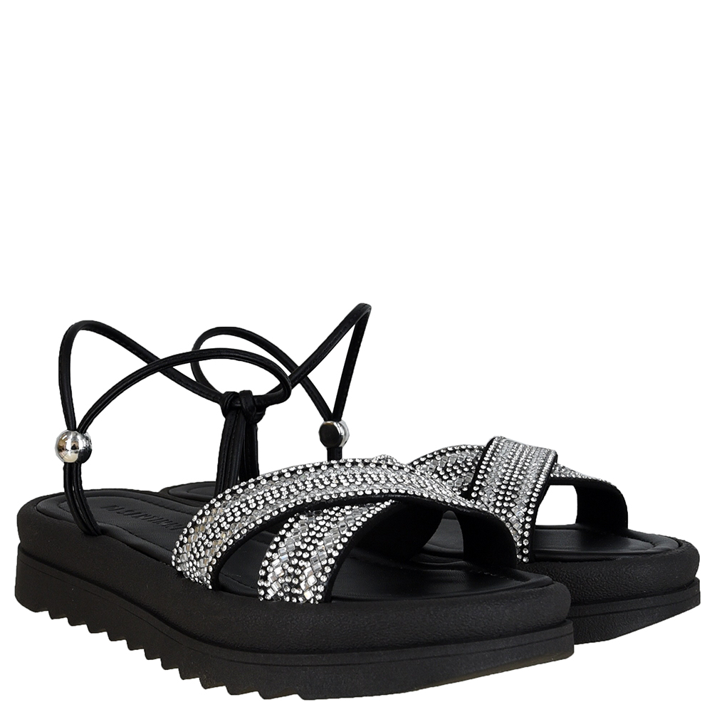 SANDALIA FLATFORM TIRAS CRUZADAS DI SANTINNI image number 1