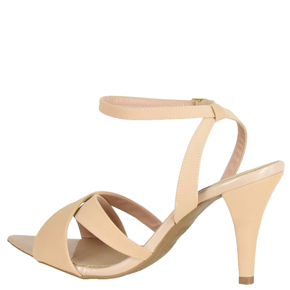 SANDALIA SALTO FINO BICO FOLHA TIRAS CRUZADAS DI SANTINNI image number 2