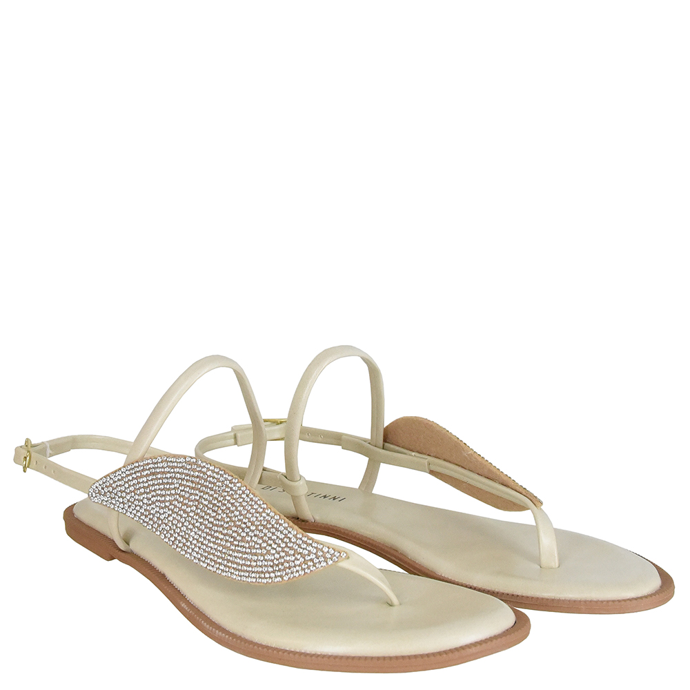 SANDALIA BAIXA FOLHA STRASS image number 1