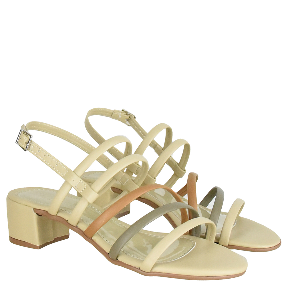 SANDALIA SALTO BLOCO TIRAS ABAULADAS DI SANTINNI image number 1