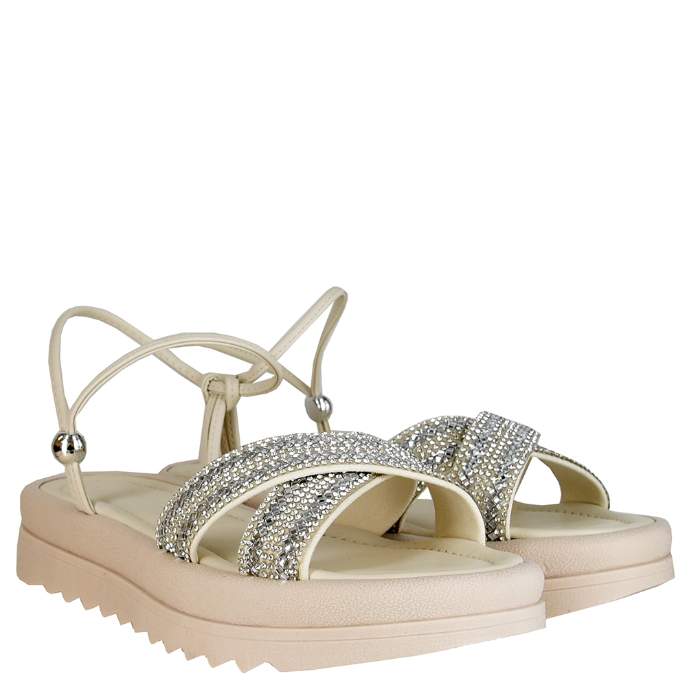 SANDALIA FLATFORM TIRAS CRUZADAS DI SANTINNI image number 1