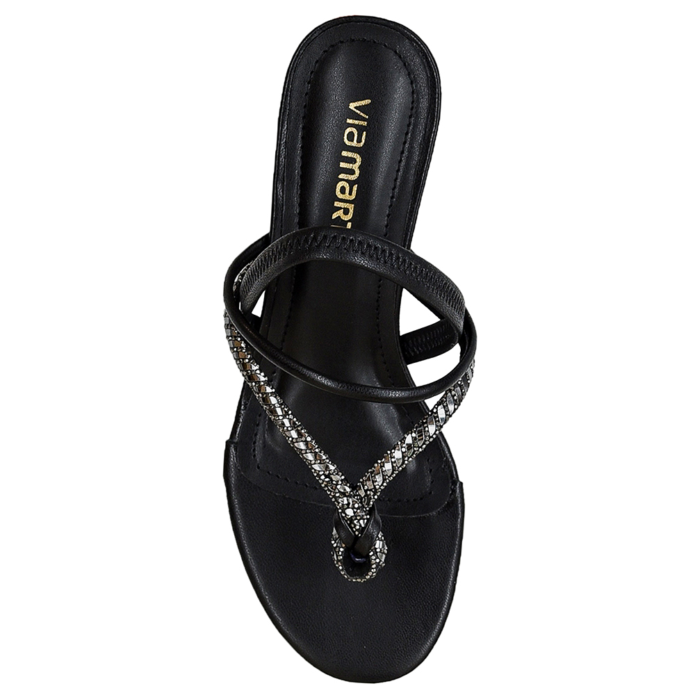 SANDALIA BLOCO ELASTICO STRASS VIA MARTE image number 2