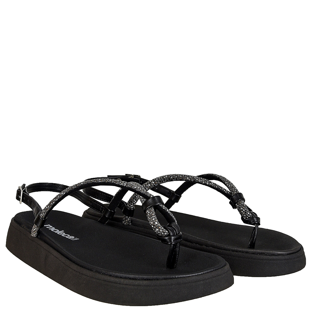SANDALIA FLATFORM GOTA STRASS MOLECA image number 1