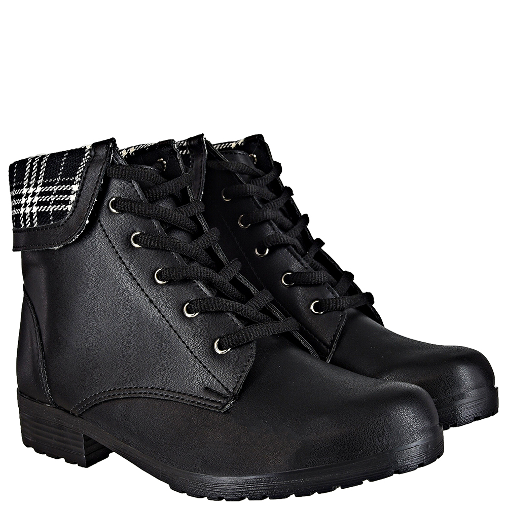 BOTA FEM COTURNO CANO CURTO GOLA XADREZ DI SANTINNI image number 1