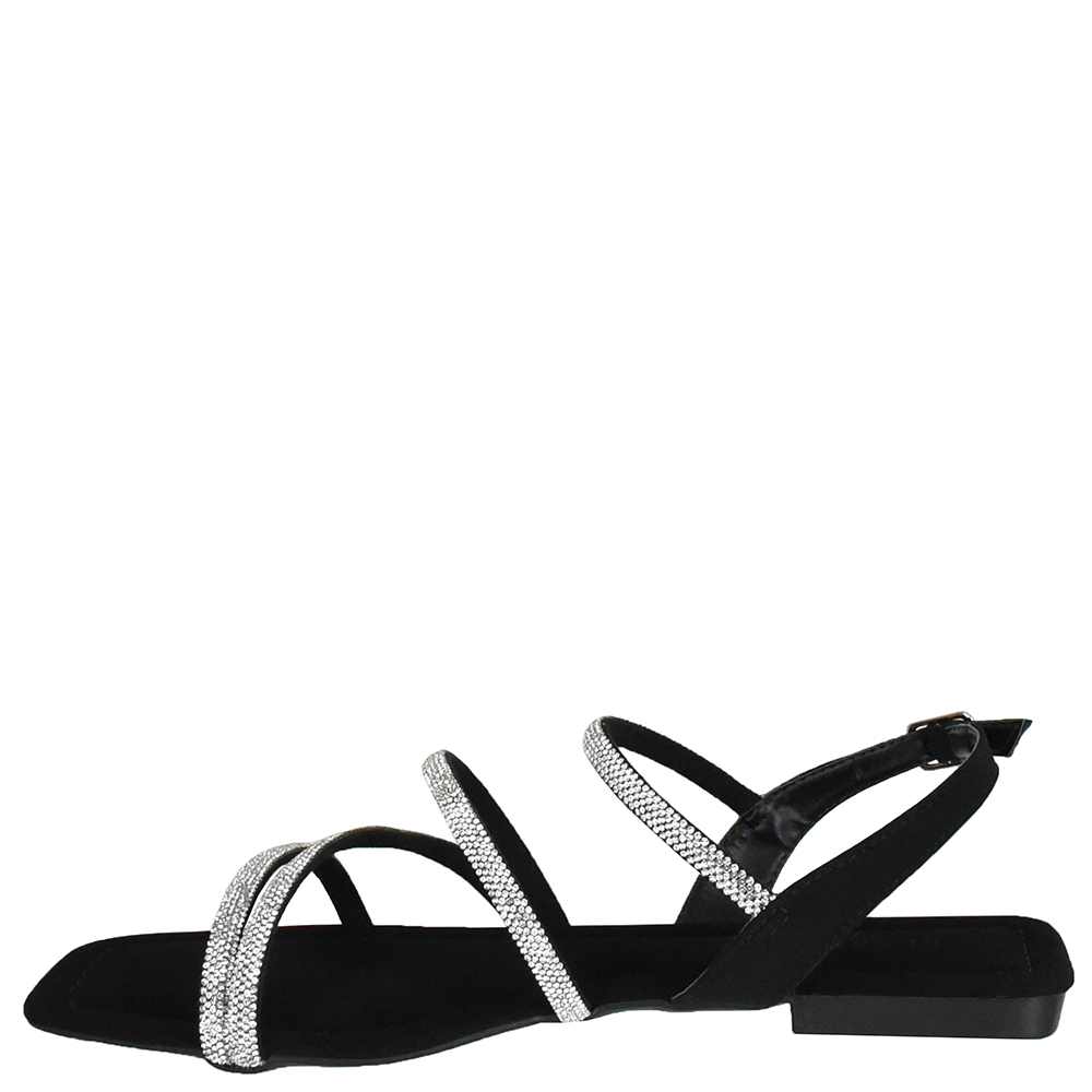 SANDALIA BAIXA QUATRO TIRAS STRASS DI SANTINNI image number 3