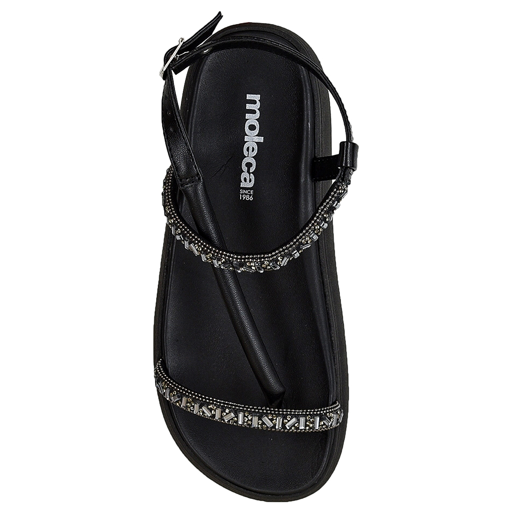 SANDALIA FLATFORM GOTA STRASS MOLECA image number 2