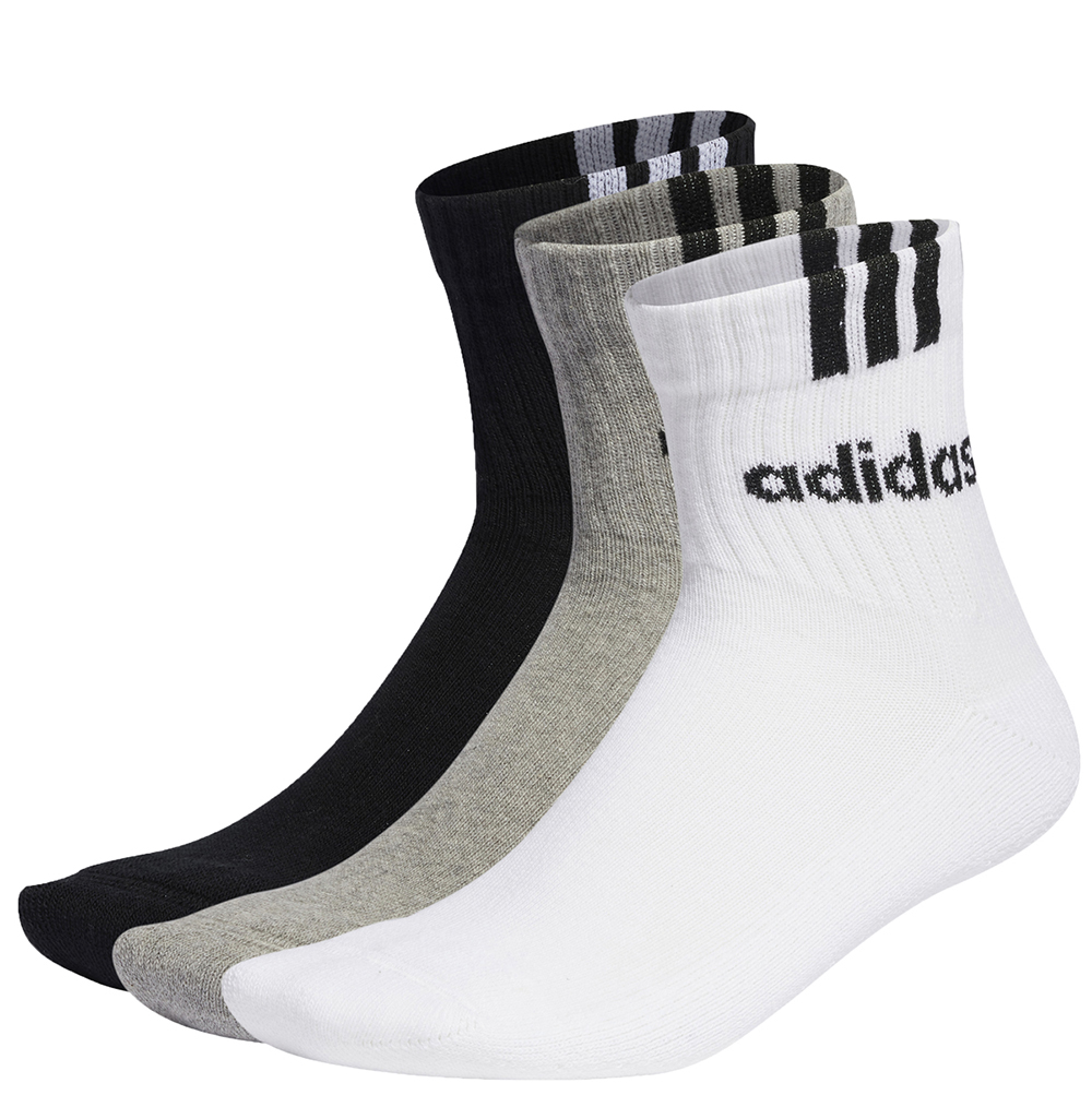 MEIA CANO LONGO LINEAR ADIDAS COM 3 PARES image number 0