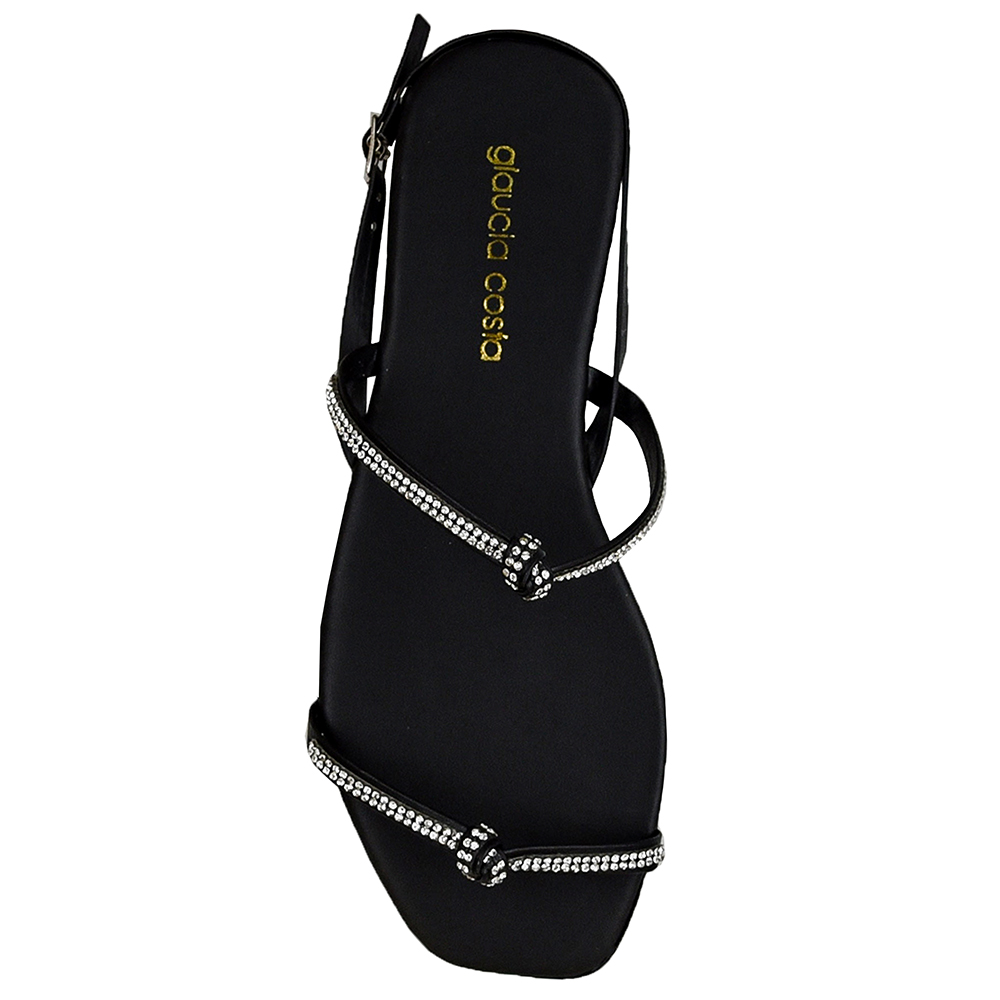 SANDALIA BAIXA NOZINHOS STRASS DI SANTINNI image number 2