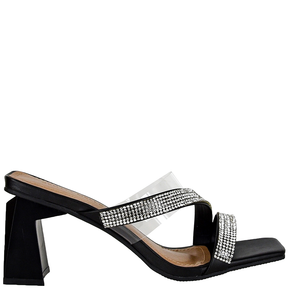 TAMANCO SALTO GEOMETRICO STRASS VINIL RENATA MELLO image number 0