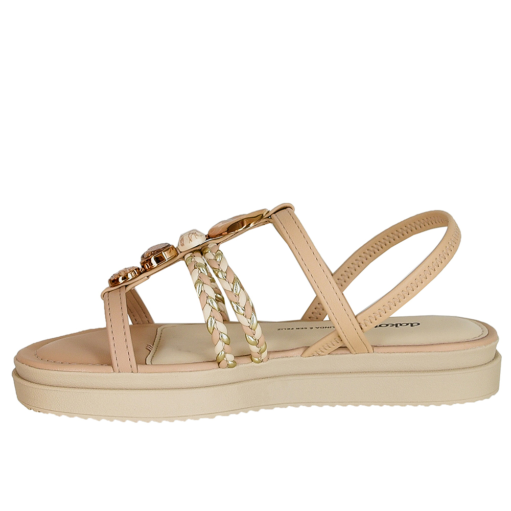 SANDALIA FLATFORM TRANCA COM PEDRAS DAKOTA image number 3