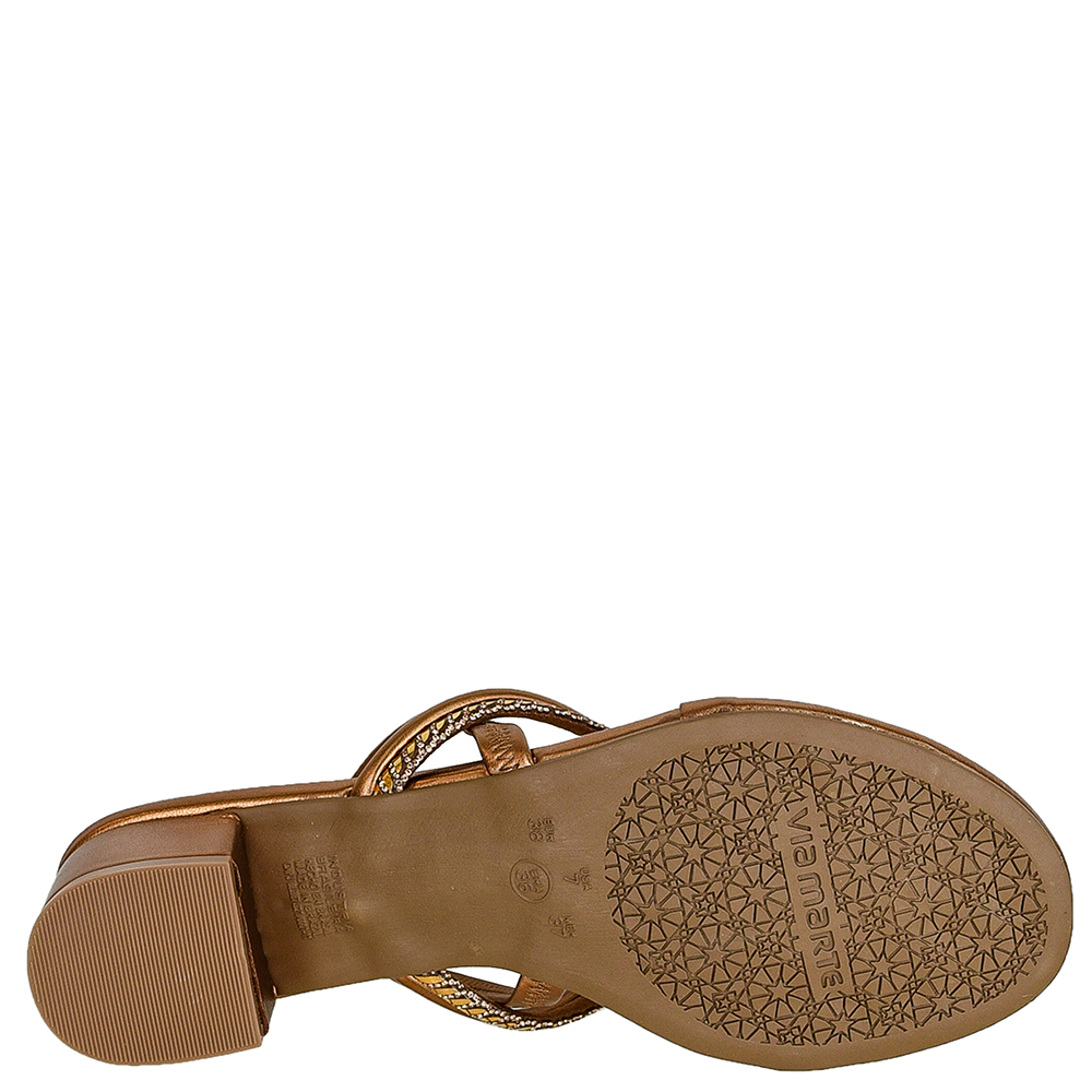 SANDALIA BLOCO ELASTICO STRASS VIA MARTE image number 4
