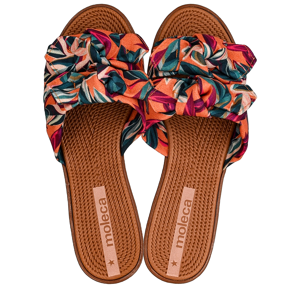 SANDALIA FEM RASTEIRA FOLHAS MOLECA image number 0