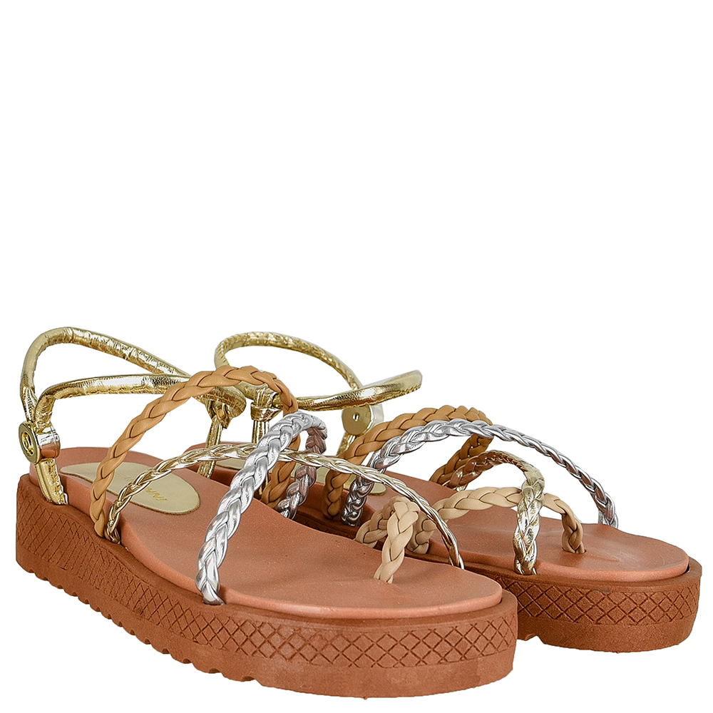 SANDALIA FLATFORM TRANCAS DI SANTINNI image number 1