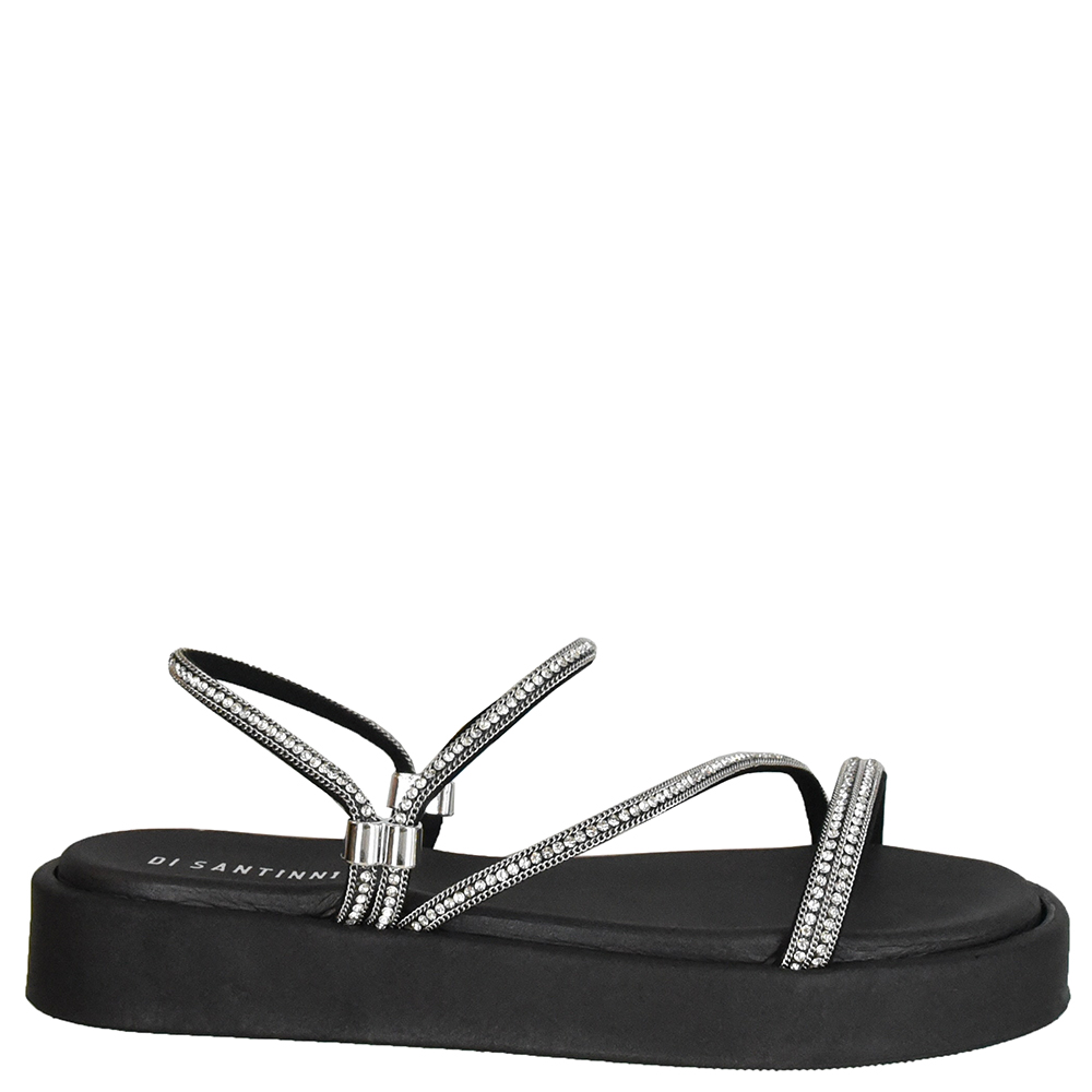 SANDALIA FLATFORM STRASS DI SANTINNI image number 0
