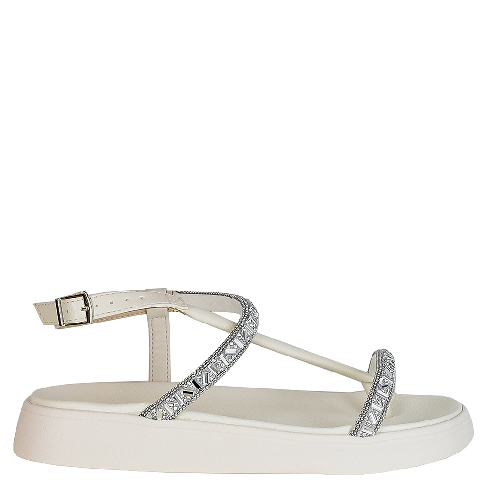 SANDALIA FLATFORM GOTA STRASS MOLECA image number 0