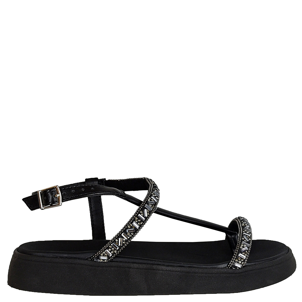 SANDALIA FLATFORM GOTA STRASS MOLECA image number 0