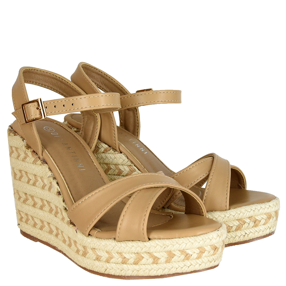 SANDALIA ANABELA VIRA CORDA TIRAS CRUZADAS DI SANTINNI image number 1