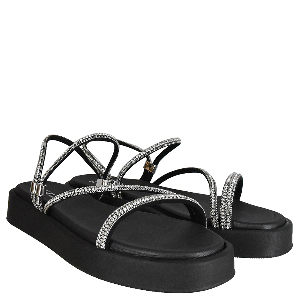 SANDALIA FLATFORM STRASS DI SANTINNI image number 1