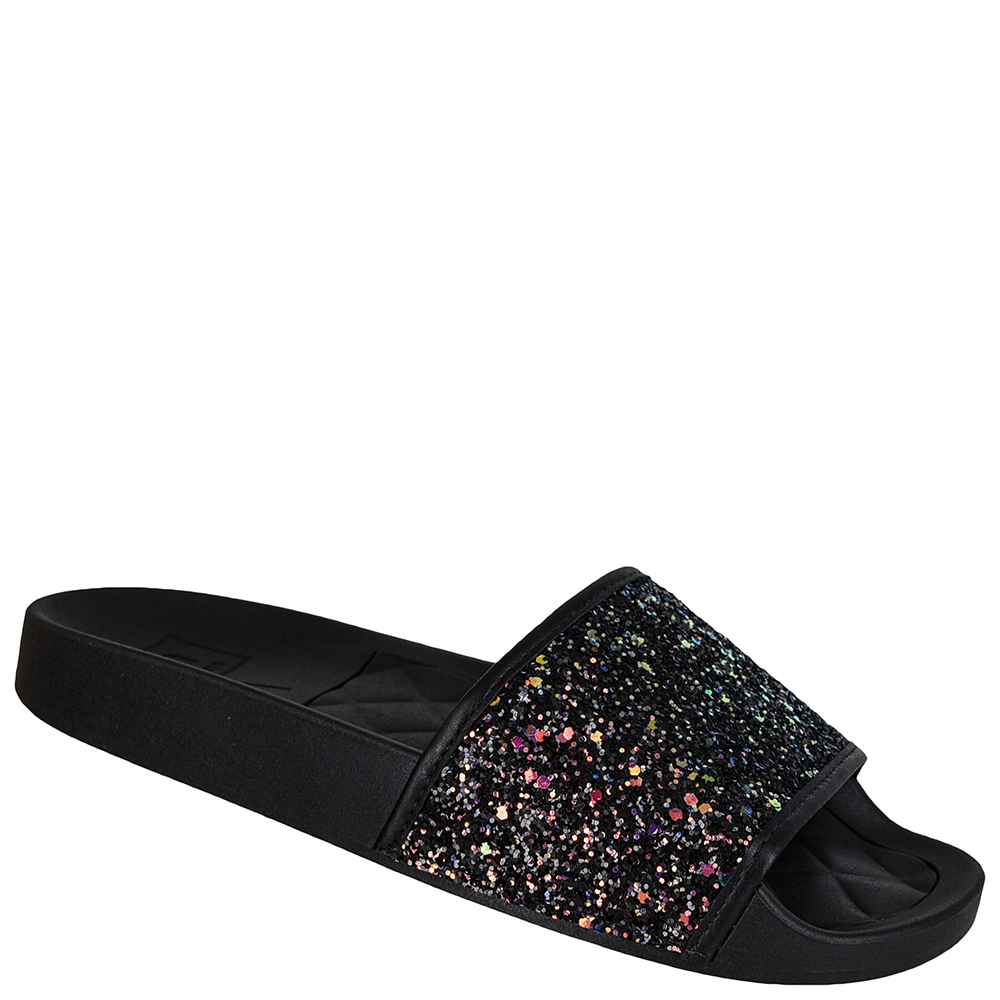 SANDALIA FEM INJ SLIDE GLITTER MOLECA image number 2