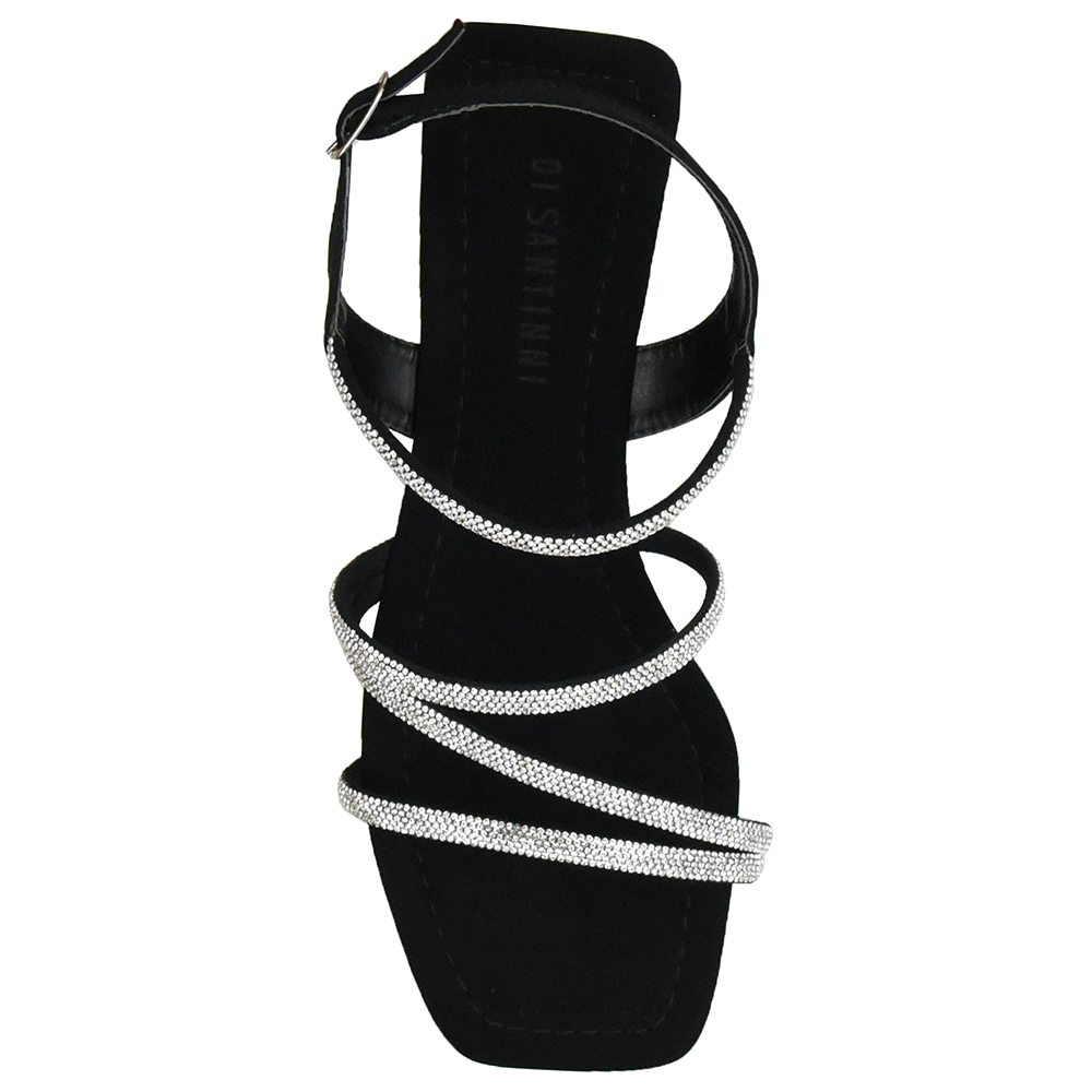 SANDALIA BAIXA QUATRO TIRAS STRASS DI SANTINNI image number 2