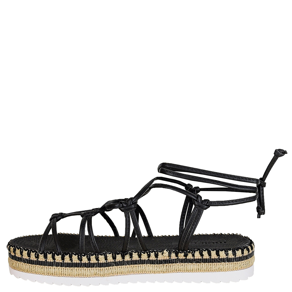 SANDALIA FLATFORM TIRINHAS AMARRACAO MOLECA image number 1