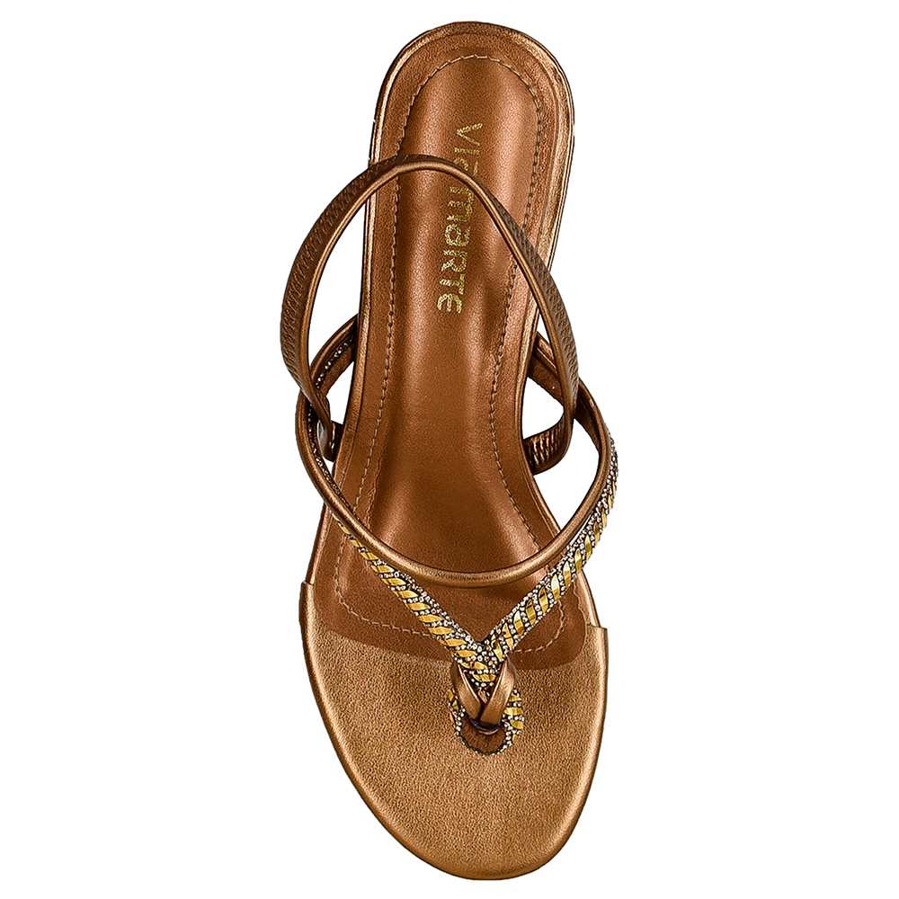 SANDALIA BLOCO ELASTICO STRASS VIA MARTE image number 2