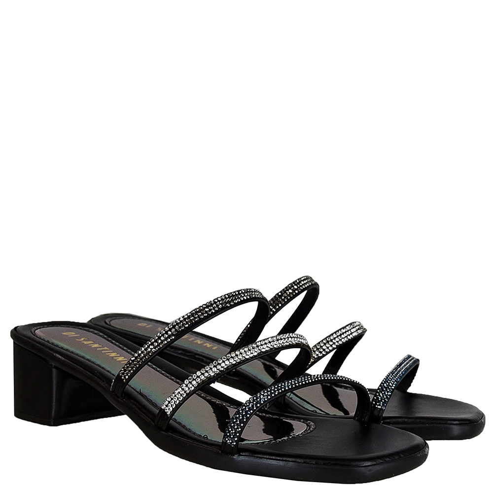 TAMANCO SALTO BLOCO TIRAS STRASS DI SANTINNI image number 1