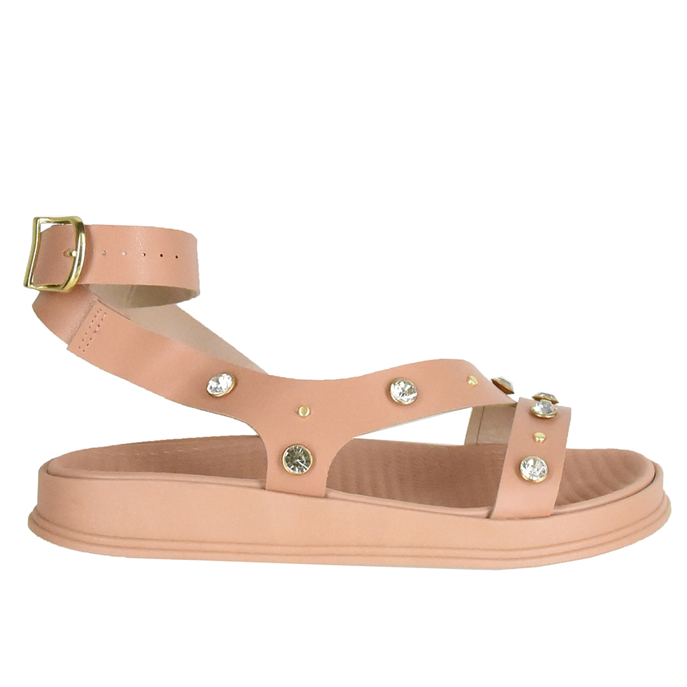 SANDALIA FLATFORM CRISTAIS MOLECA image number 0