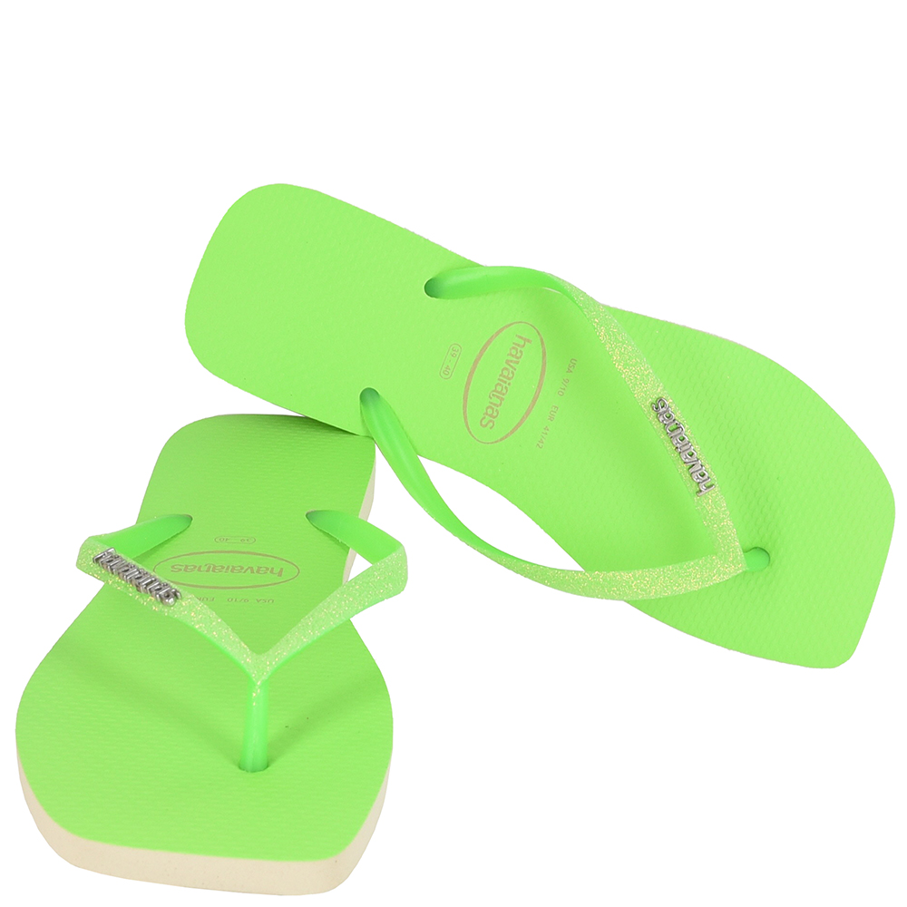 CHINELO HAVAIANAS SLIM SQUARE GLITTER NEON image number 4