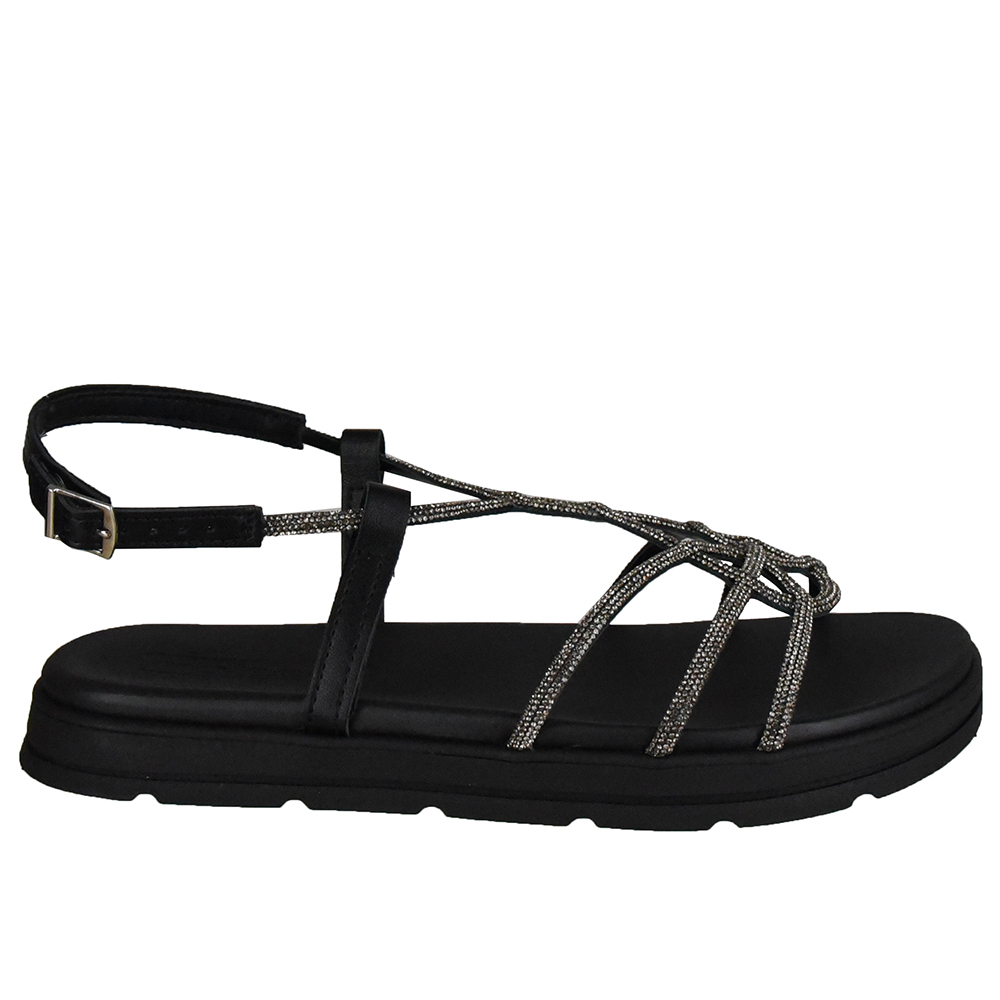 SANDALIA FLATFORM STRASS MOLECA image number 0